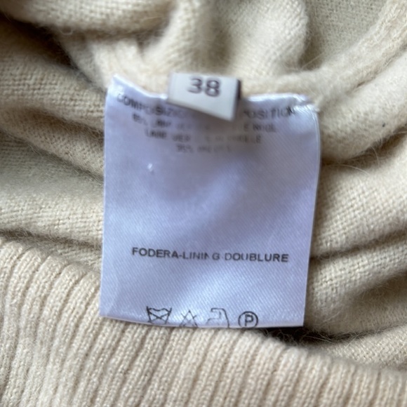 Stella McCartney Off the Shoulder Sweater Dress in Ivory | Size 38 - Picture 7 of 13